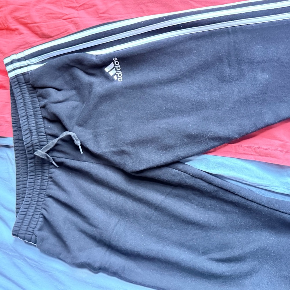 2 pair Adidas  Black Track Pants - Picture 9 of 15
